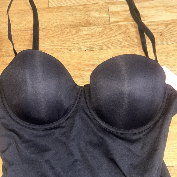 Feeling Girl tummy control slimming thong bodysuit w/ built-in padded bra - Picture 3 of 8